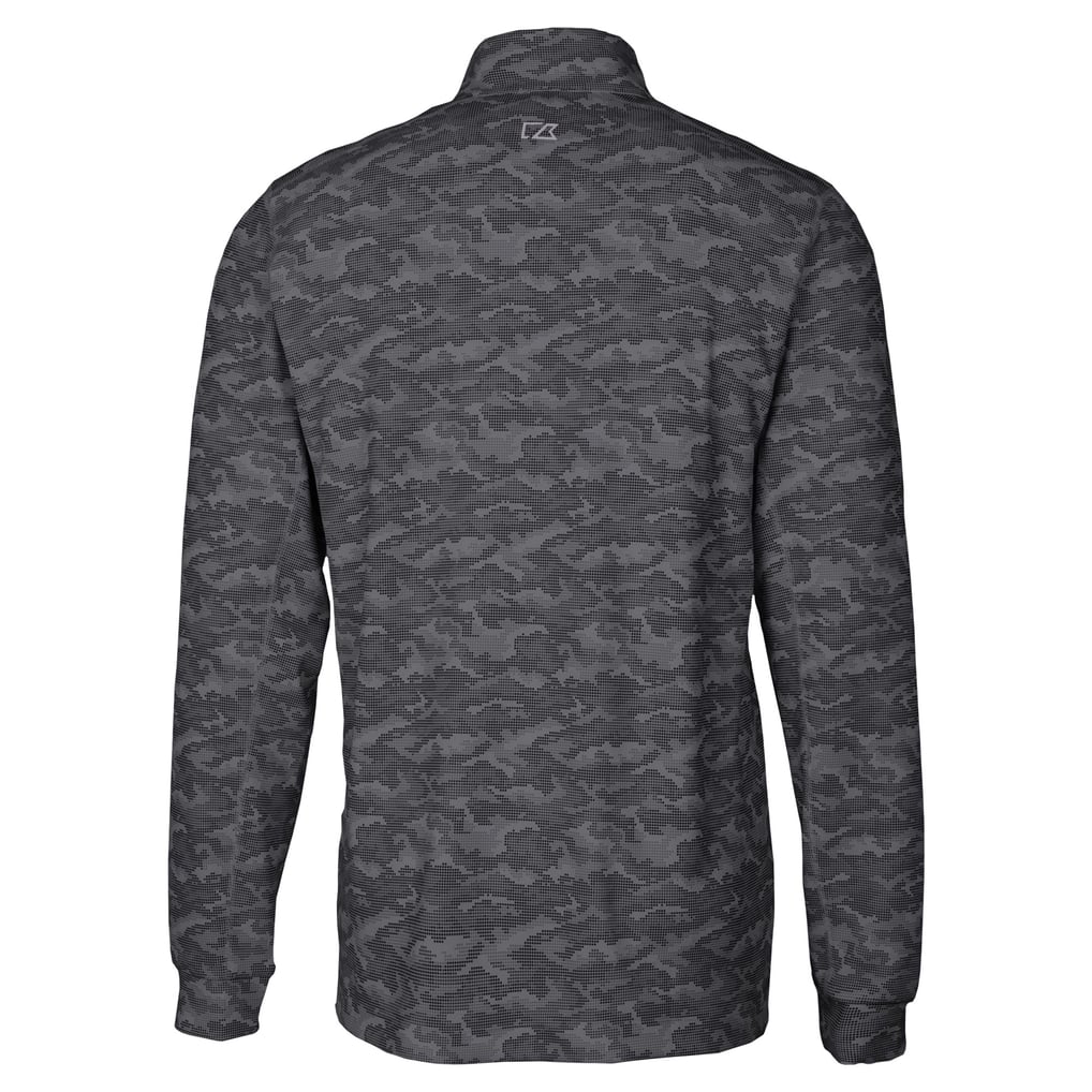  LA Galaxy Cutter & Buck Traverse Stretch Eco Camo Print Quarter-Zip Pullover Top - Black